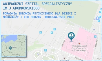 PORADNIA ZDROWIA PSYCHICZNEGO DLA DZIECI I MŁODZIEŻY I ICH RODZIN - WOJEWÓDZKI SZPITAL SPECJALISTYCZNY IM.J.GROMKOWSKIEGO - UL. KOSZAROWA 5,  WROCŁAW-PSIE POLE