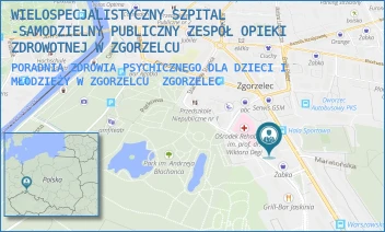 PORADNIA ZDROWIA PSYCHICZNEGO DLA DZIECI I MŁODZIEŻY W ZGORZELCU - WIELOSPECJALISTYCZNY SZPITAL -SAMODZIELNY PUBLICZNY ZESPÓŁ OPIEKI ZDROWOTNEJ W ZGORZELCU - UL. WARSZAWSKA 30,  ZGORZELEC