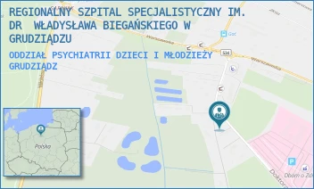 ODDZIAŁ PSYCHIATRII DZIECI I MŁODZIEŻY - REGIONALNY SZPITAL SPECJALISTYCZNY IM. DR  WŁADYSŁAWA BIEGAŃSKIEGO W GRUDZIĄDZU - RYDYGIERA 15/17,  GRUDZIĄDZ