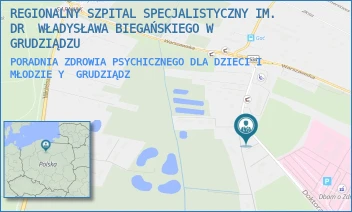 PORADNIA ZDROWIA PSYCHICZNEGO DLA DZIECI I MŁODZIEY - REGIONALNY SZPITAL SPECJALISTYCZNY IM. DR  WŁADYSŁAWA BIEGAŃSKIEGO W GRUDZIĄDZU - RYDYGIERA 15/17,  GRUDZIĄDZ