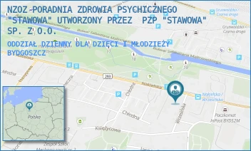 ODDZIAŁ DZIENNY DLA DZIECI I MŁODZIEŻY - NZOZ PORADNIA ZDROWIA PSYCHICZNEGO "STAWOWA" UTWORZONY PRZEZ PZP "STAWOWA" SP. Z O.O. - NAKIELSKA 81, BYDGOSZCZ