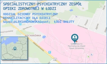 ODDZIAŁ DZIENNY PSYCHIATRYCZNY REHABILITACYJNY DLA DZIECI "ALEKSANDROWSKA" - SPECJALISTYCZNY PSYCHIATRYCZNY ZESPÓŁ OPIEKI ZDROWOTNEJ W ŁODZI - UL. ALEKSANDROWSKA 159,  ŁÓDŹ-BAŁUTY
