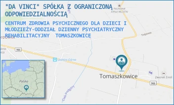 CENTRUM ZDROWIA PSYCHICZNEGO DLA DZIECI I MŁODZIEŻY-ODDZIAŁ DZIENNY PSYCHIATRYCZNY REHABILITACYJNY - "DA VINCI" SPÓŁKA Z OGRANICZONĄ ODPOWIEDZIALNOŚCIĄ - TOMASZKOWICE 498,  TOMASZKOWICE