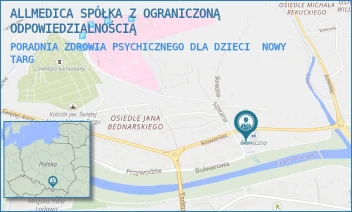 PORADNIA ZDROWIA PSYCHICZNEGO DLA DZIECI - ALLMEDICA SPÓŁKA Z OGRANICZONĄ ODPOWIEDZIALNOŚCIĄ - UL. KOWANIEC 2A,  NOWY TARG