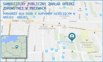 PORADNIA DLA OSÓB Z AUTYZMEM DZIECIĘCYM W GRÓJCU - SAMODZIELNY PUBLICZNY ZAKŁAD OPIEKI ZDROWOTNEJ W PNIEWACH - STANISŁAWA LEMA 2,  GRÓJEC