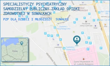 PZP DLA DZIECI I MŁODZIEŻY - SPECJALISTYCZY PSYCHIATRYCZNY SAMODZIELNY PUBLICZNY ZAKŁAD OPIEKI ZDROWOTNEJ W SUWAŁKACH - SZPITALNA 62, SUWAŁKI