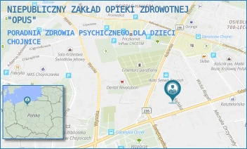 PORADNIA ZDROWIA PSYCHICZNEGO DLA DZIECI - NIEPUBLICZNY ZAKŁAD OPIEKI ZDROWOTNEJ "OPUS" - GDAŃSKA 15B,  CHOJNICE