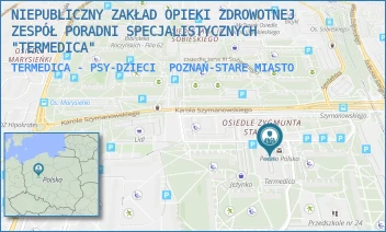 TERMEDICA - PSY-DZIECI - NIEPUBLICZNY ZAKŁAD OPIEKI ZDROWOTNEJ ZESPÓŁ PORADNI SPECJALISTYCZNYCH "TERMEDICA" - OS. BOLESŁAWA CHROBREGO 101,  POZNAŃ-STARE MIASTO