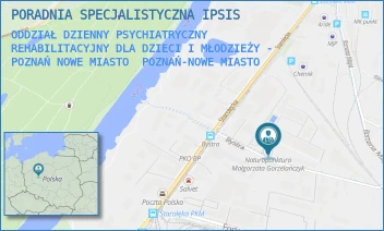 ODDZIAŁ DZIENNY PSYCHIATRYCZNY REHABILITACYJNY DLA DZIECI I MŁODZIEŻY - POZNAŃ NOWE MIASTO - PORADNIA SPECJALISTYCZNA IPSIS - BYSTRA 7,  POZNAŃ-NOWE MIASTO