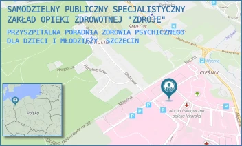 PRZYSZPITALNA PORADNIA ZDROWIA PSYCHICZNEGO DLA DZIECI I MŁODZIEŻY - SAMODZIELNY PUBLICZNY SPECJALISTYCZNY ZAKŁAD OPIEKI ZDROWOTNEJ "ZDROJE" W SZCZECINIE - MĄCZNA 4, SZCZECIN