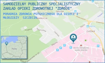 PORADNIA ZDROWIA PSYCHICZNEGO DLA DZIECI I MŁODZIEŻY - SAMODZIELNY PUBLICZNY SPECJALISTYCZNY ZAKŁAD OPIEKI ZDROWOTNEJ "ZDROJE" W SZCZECINIE - MĄCZNA 4, SZCZECIN