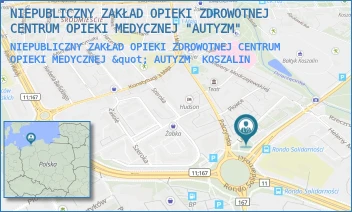NIEPUBLICZNY ZAKŁAD OPIEKI ZDROWOTNEJ CENTRUM OPIEKI MEDYCZNEJ " AUTYZM - NIEPUBLICZNY ZAKŁAD OPIEKI ZDROWOTNEJ CENTRUM OPIEKI MEDYCZNEJ "AUTYZM" - LEGNICKA 6-10,  KOSZALIN